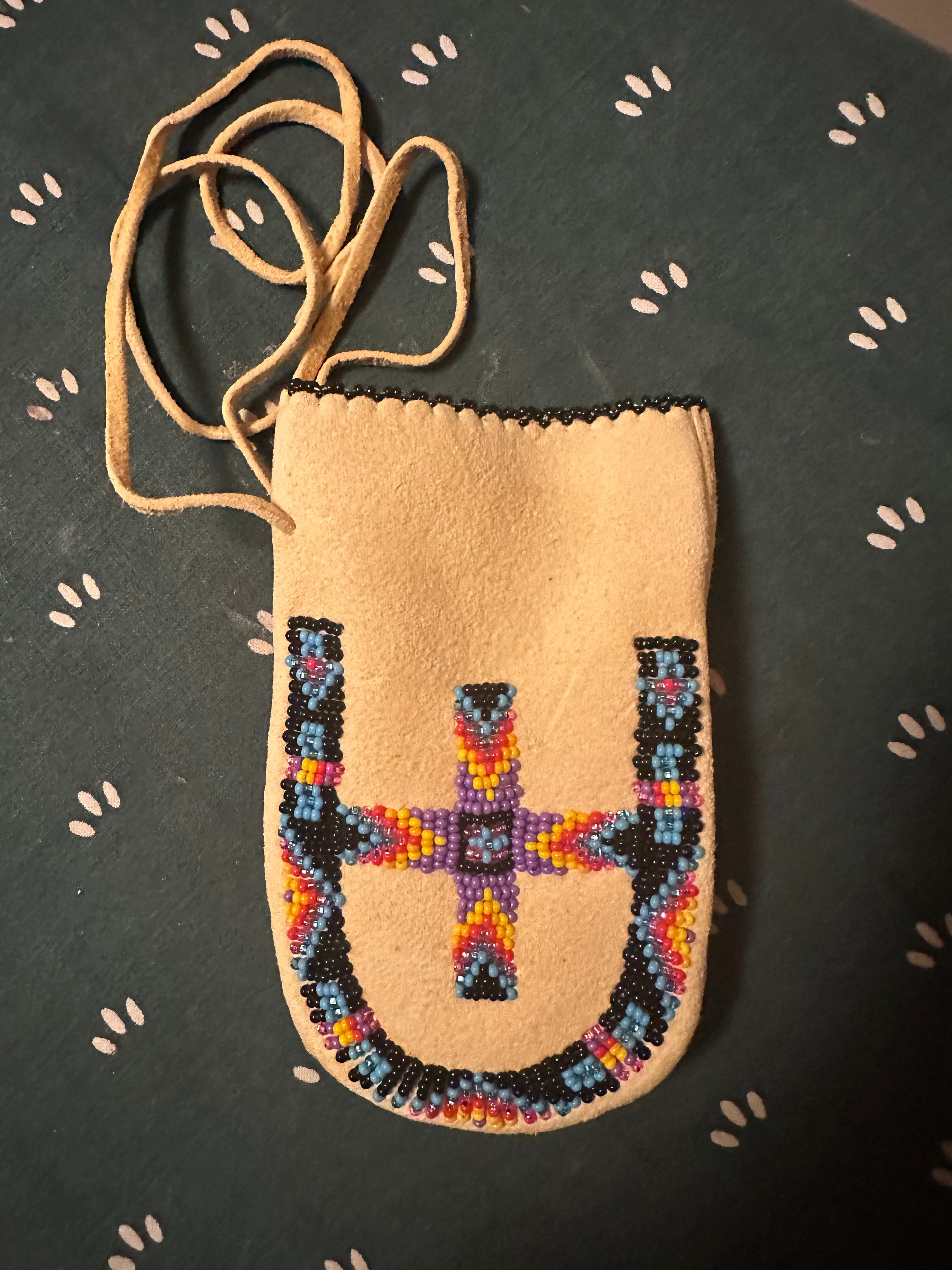 Large Beaded Pouch
