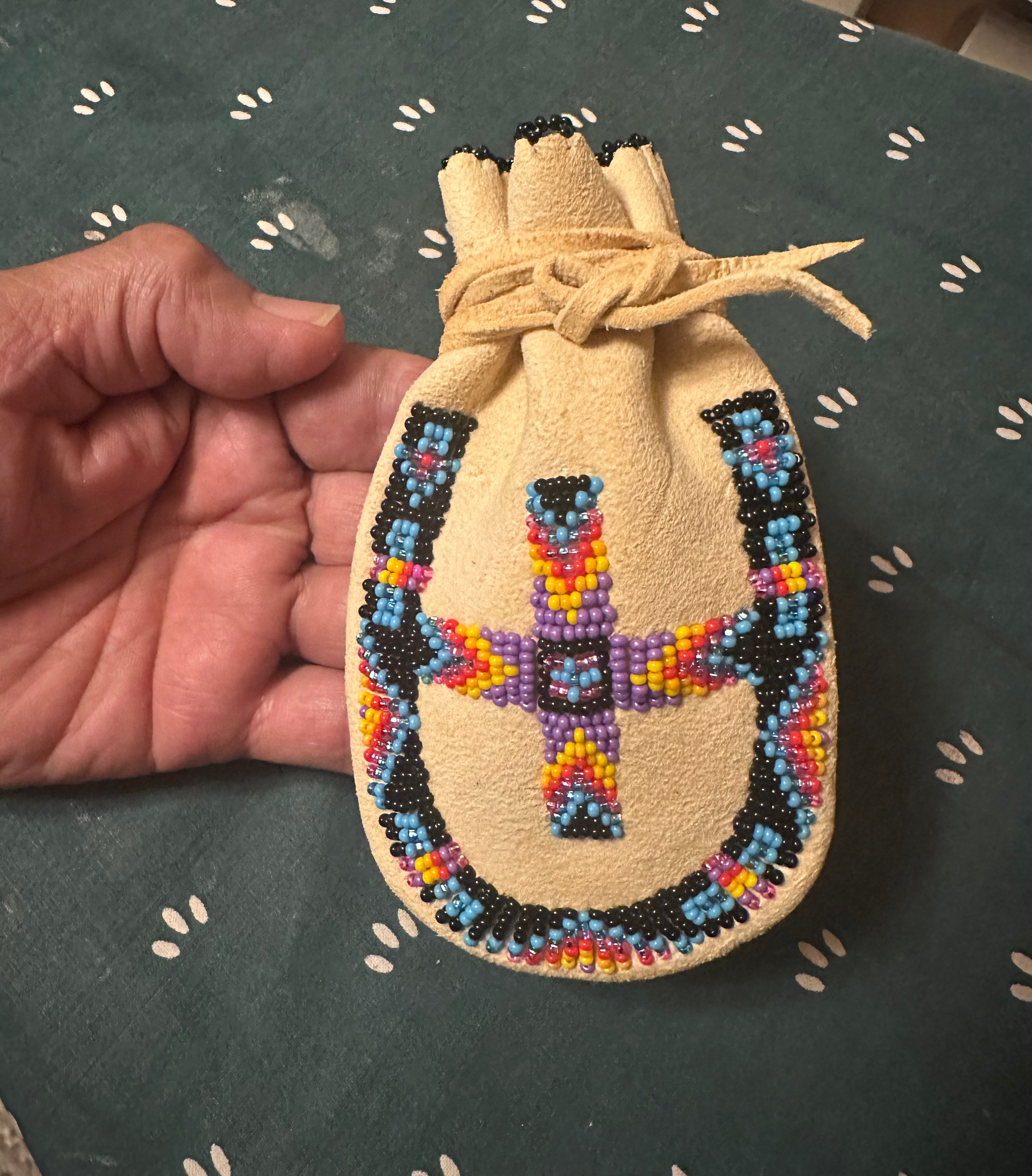Large Beaded Pouch