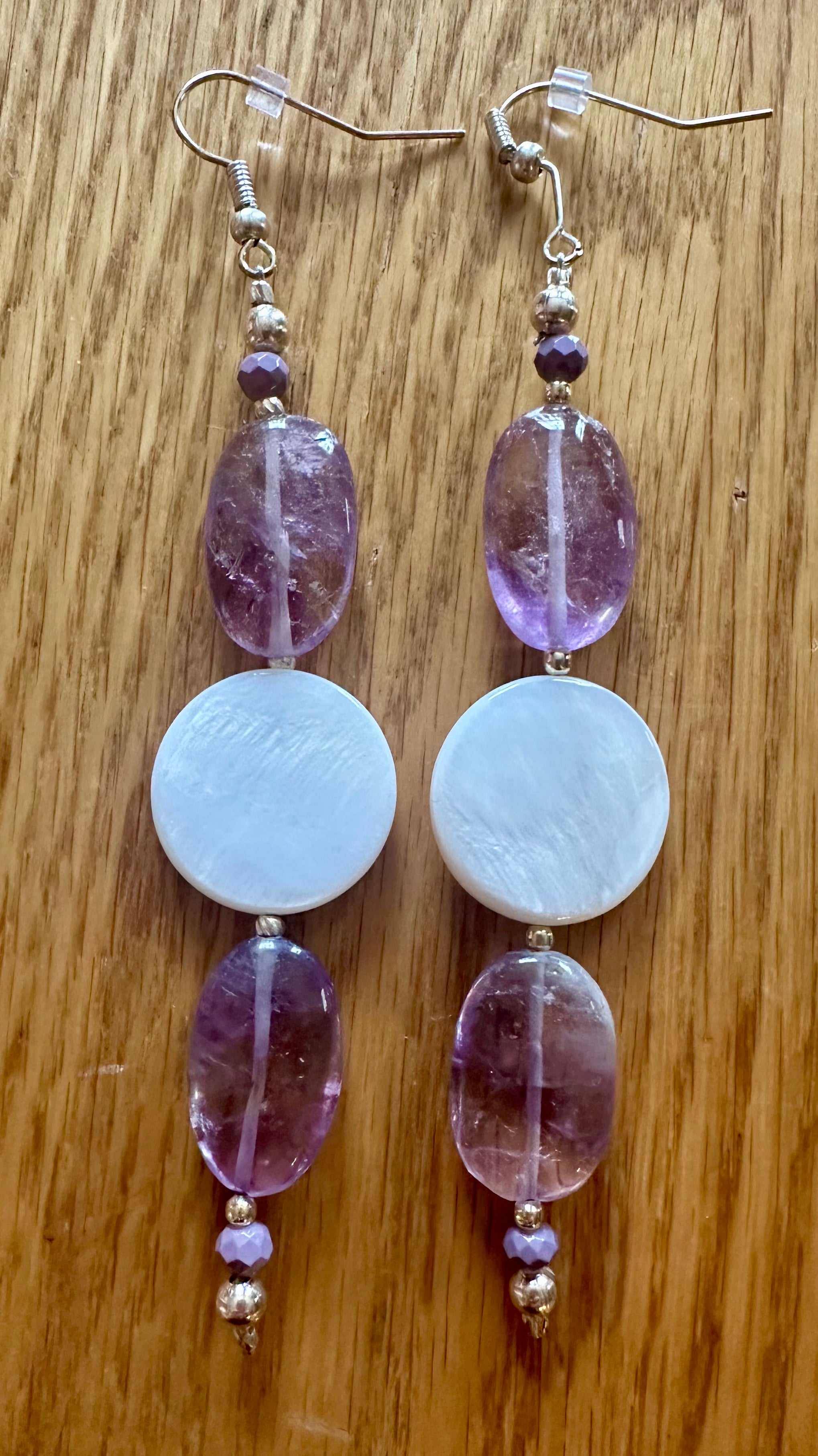 Mother of Pearl & Lavender Fluorite Crystals