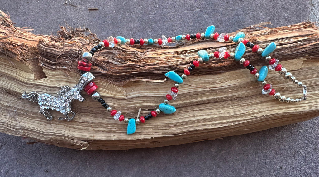 Southwest Style w/Bling Horse Pendant